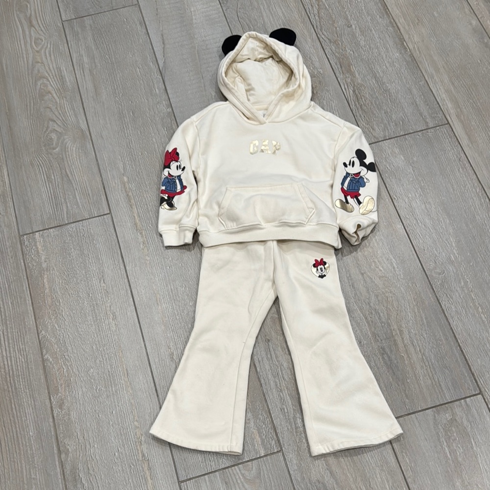 Disney Minnie Mouse Kids Hoodie and Pants Set - Cream